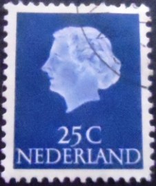Selo postal da Holanda de 1953 Queen Juliana Tipo En Profile 25