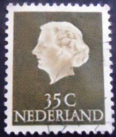 Selo postal da Holanda de 1954 Queen Juliana 35 XyA
