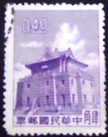 Selo postal de Taiwan de 1962 Chu Kwang Tower