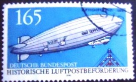Selo postal da Alemanha de 1991 Airship LZ-127 Graf Zeppelin