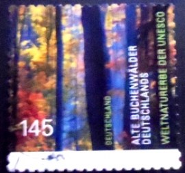 Selo postal da Alemanha de 2012 Germany's old beech forests
