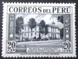 Selo postal do Peru de 1936 Museum of Natural History