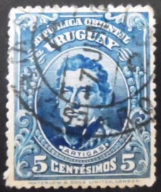 Selo postal do Uruguai de 1910 General José Artigas