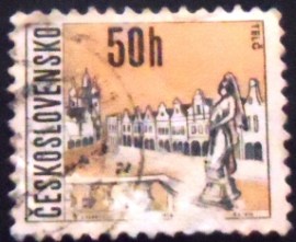 Selo postal da Tchecoslováquia de 1966 Telč