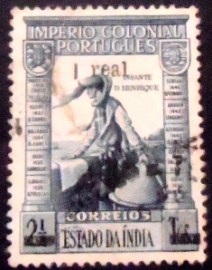 Selo postal da Índia Portuguesa de 1950 Henrique the Sailor