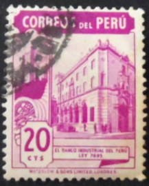 Selo postal do Peru de 1938 Industrial bank of Peru