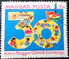 Selo postal da Hungria de 1976 Hungarian Pioneers