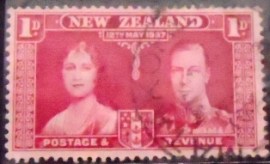 Selo postal da Nova Zelândia de 1937 Coronation