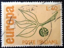 Selo postal da Itália de 1965 Europa Sprig