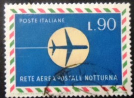 Selo postal da Itália de 1965 210 Caravelle Jetliner