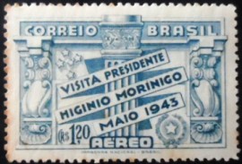 Selo postal AÉREO do Brasil de 1942 - A 46 U