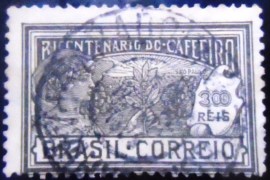 Selo postal do Brasil de 1928 Plantio do Café - Variedade A