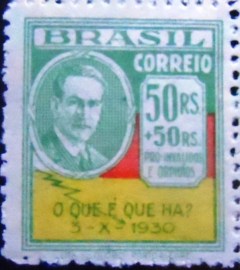 Selo postal do Brasil de 1931 Osvaldo Aranha