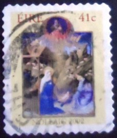 Selo postal do Eire de 2002 Natividade