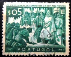 Selo postal de Portugal de 1947 The victors and defeated