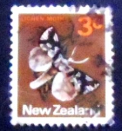 Selo postal da Nova Zelândia de 1970/4 South Island Lichen Moth