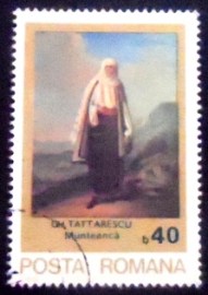 Selo postal da Romênia de 1979 Mountenan woman