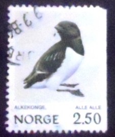 Selo postal da Noruega de 1983 Little Auk or Dovekie