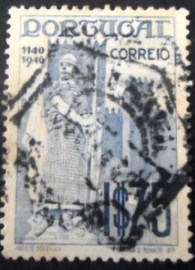 Selo postal de Portugal de 1940 Statue King Alfonso Henriques