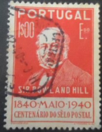 Selo postal de Portugal de 1940 Sir Rowland Hill