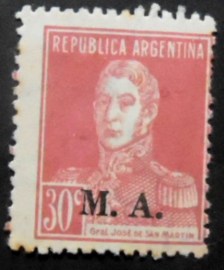 Selo postal da Argentina de 1925 General San Martín