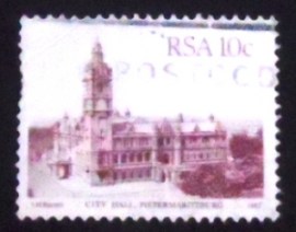 Selo postal da África do Sul de 1982 City Hall Pietermaritzburg