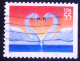 Selo postal dos Estados Unidos de 1997 Mute Swan BDr