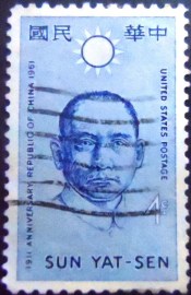 Selo postal dos Estados Unidos de 1961 Sun Yat-sen