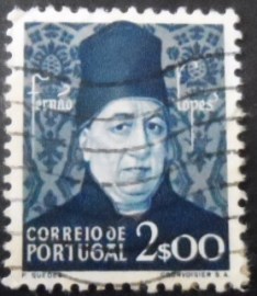 Selo postal de Portugal de 1949 Fernao Lopes