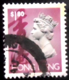 Selo postal de Hong Kong de 1992 Queen Elizabeth II