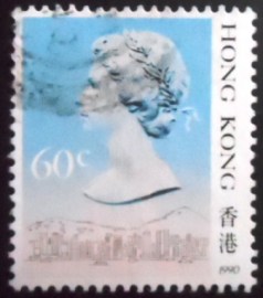 Selo postal de Hong Kong de 1990 Queen Elizabeth II II
