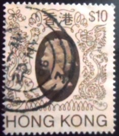 Selo postal de Hong Kong de 1985 Queen Elizabeth II