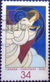 Selo postal do Canadá de 1986 Angel with Crown