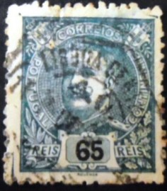 Selo postal de Portugal de 1898 King Carlos I