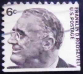 Selo postal dos Estados Unidos de 1966 Franklin Delano Roosevelt 6