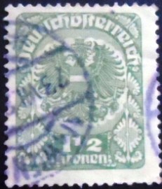Selo postal da Áustria de 1921 Coat of arms 1½