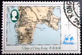 Selo postal de Hong Kong de 1984 1929 Map of Hong Kong