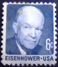 Selo postal dos Estados Unidos de 1970 Dwight David Eisenhower yA