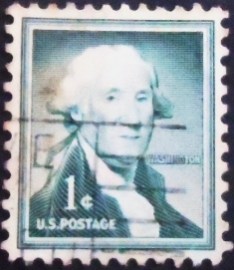Selo postal dos Estados Unidos de 1954 George Washington
