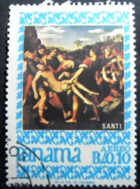 Selo postal do Panamá de 1967 Body of Christ by Raffaello Santi