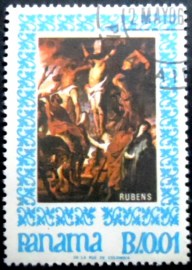 Selo postal do Panamá de 1967 The Crucifixion by Pieter Paul Rubens