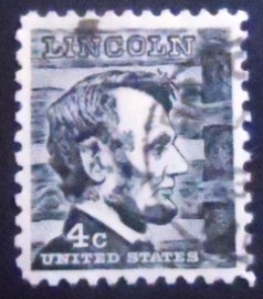 Selo postal dos Estados Unidos de 1965 Abraham Lincoln
