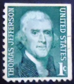 Selo postal dos Estados Unidos de 1968 Thomas Jefferson yEor