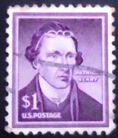 Selo postal dos Estados Unidos de 1955 Patrick Henry