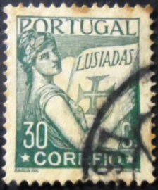 Selo postal de Portugal de 1933 Lusíadas