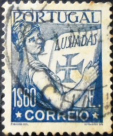 Selo postal de Portugal de 1933 Lusiadas 1$60