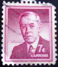 Selo postal dos Estados Unidos de 1956 Woodrow Wilson