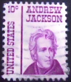 Selo postal dos Estados Unidos de 1967 Andrew Jackson