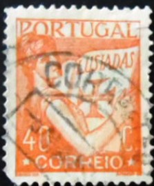 Selo postal de Portugal de 1931 Lusiadas 40c - 506 U