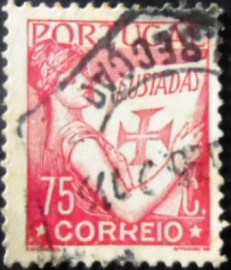Selo postal de Portugal de 1931 Lusiadas 75